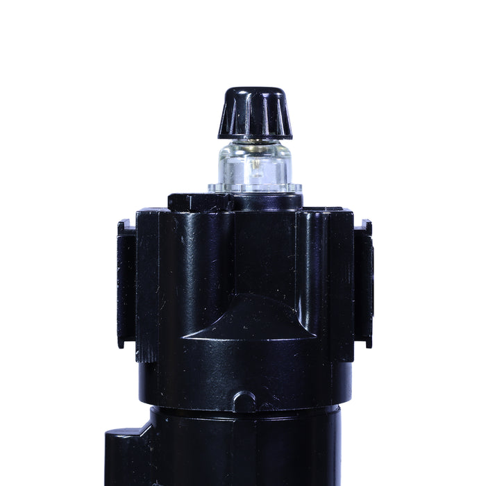 1/2" Standard Arrowfog Lubricator – 6 oz Metal Bowl with Sight, 142 SCFM, 200 PSI Max, Tamper-Resistant Knob, Aluminum Housing