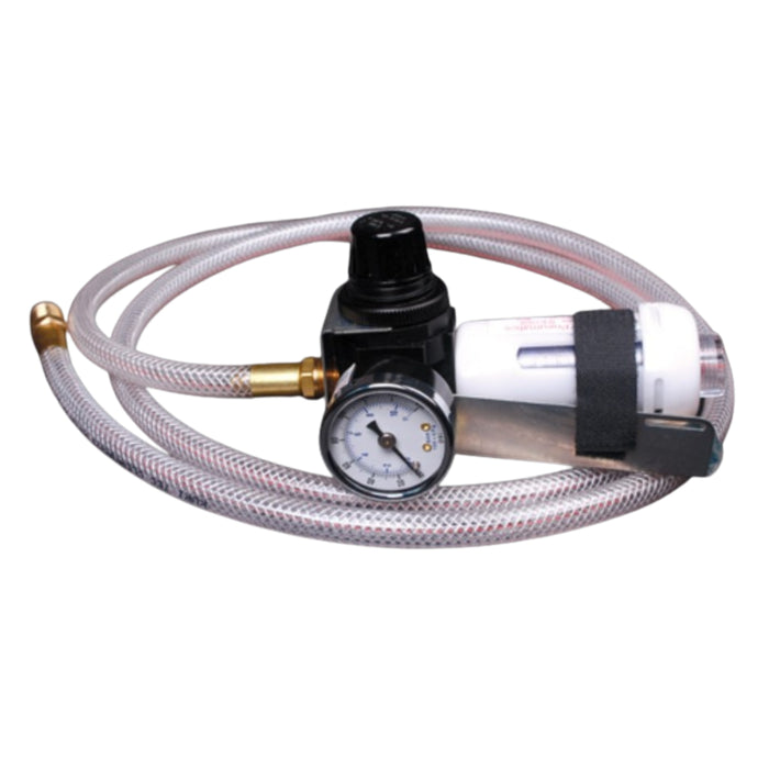 Desiccant Hose Kit – Mini Regulator with Gauge, Belt Clip, Disposable Desiccant Filter, 6.5 ft Lightweight Hose, 20 SCFM, 125 PSI Max