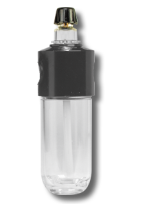 1/4" Mini Fog Lubricator – 1 oz Poly Bowl, 16 SCFM, 150 PSI Max, Fine Adjustment Screw, Low Flow Air Tool Oiler for Compact Systems