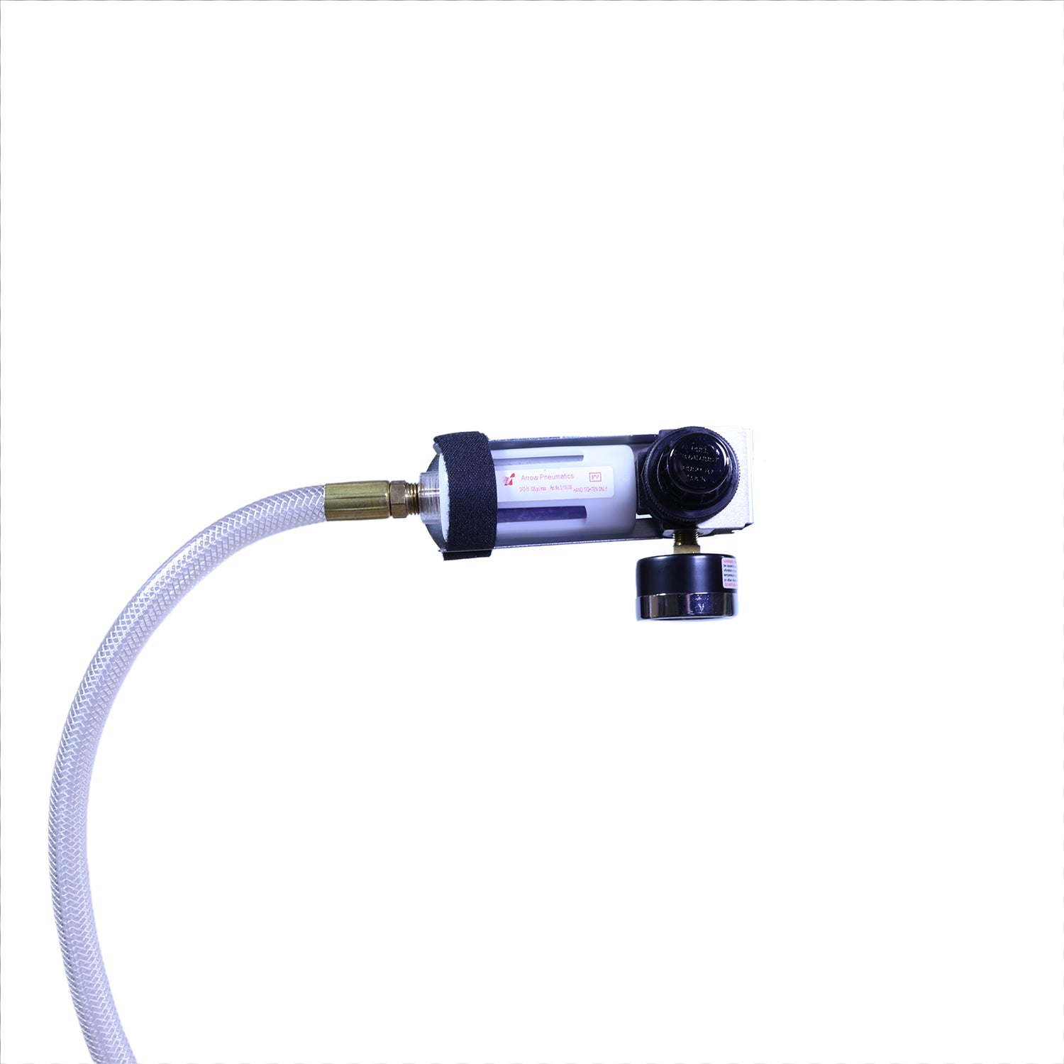 Desiccant Hose Kit – Mini Regulator with Gauge, Belt Clip, Disposable Desiccant Filter, 6.5 ft Lightweight Hose, 20 SCFM, 125 PSI Max