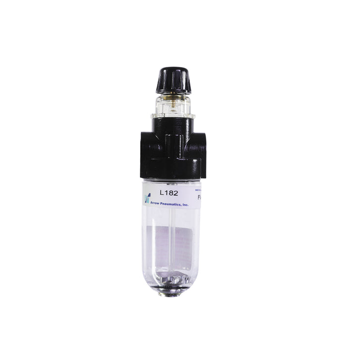 1/4" Mini Fog Lubricator – 1 oz Poly Bowl, 16 SCFM, 150 PSI Max, Fine Adjustment Screw, Low Flow Air Tool Oiler for Compact Systems