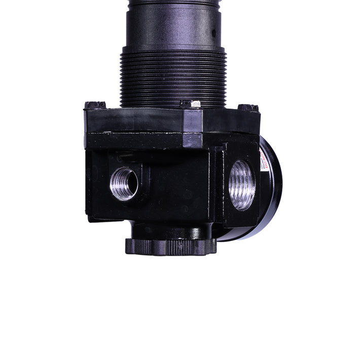 1/2" Air Regulator with Gauge – T-Handle Adjustment, 100 SCFM, 250 PSI Max, 5–125 PSI Range, Aluminum Body, Self-Relieving, Brass Valve Seat