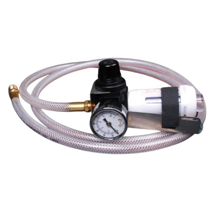 Desiccant Hose Kit – Mini Regulator with Gauge, Belt Clip, Disposable Desiccant Filter, 6.5 ft Lightweight Hose, 20 SCFM, 125 PSI Max