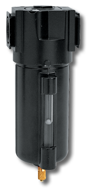 1/4" Standard Coalescing Filter – 0.03 Micron Element, 6 oz Metal Bowl with Sight Glass, Auto Drain, 24 SCFM, 175 PSI Max