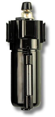 3/8" Standard Arrowfog Lubricator – 6 oz Metal Bowl with Sight, 142 SCFM, 200 PSI Max, Tamper-Resistant Control Knob, Aluminum Housing
