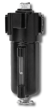 1/2" Standard Coalescing Filter – 0.03 Micron Element, 6 oz Metal Bowl with Sight Glass, Manual Drain, 37 SCFM, 250 PSI Max