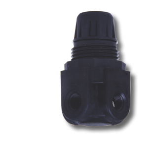 1/4" Mini Air Regulator with Gauge – 3-Position Locking Knob, 25 SCFM, 250 PSI Max, 5–125 PSI Adjustment Range, Zinc Body